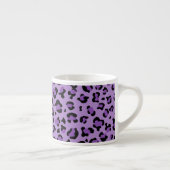 Leopardendrucke, Leoparden-Spots, Lila Leopard Espressotasse (Rechts)