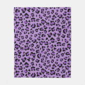 Leopardendrucke, Leoparden-Spots, Lila Leopard Fleecedecke (Vorderseite)