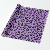 Leopardendrucke, Leoparden-Spots, Lila Leopard Geschenkpapier (Ungerollt)