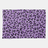 Leopardendrucke, Leoparden-Spots, Lila Leopard Geschirrtuch (Horizontal)