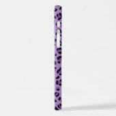 Leopardendrucke, Leoparden-Spots, Lila Leopard iPhone Hülle (Linke Seite)