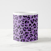 Leopardendrucke, Leoparden-Spots, Lila Leopard Jumbo-Tasse (Vorderseite)