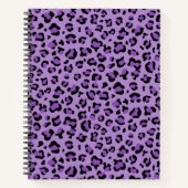 Leopardendrucke, Leoparden-Spots, Lila Leopard Notizblock (Vorderseite)