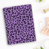 Leopardendrucke, Leoparden-Spots, Lila Leopard Notizblock