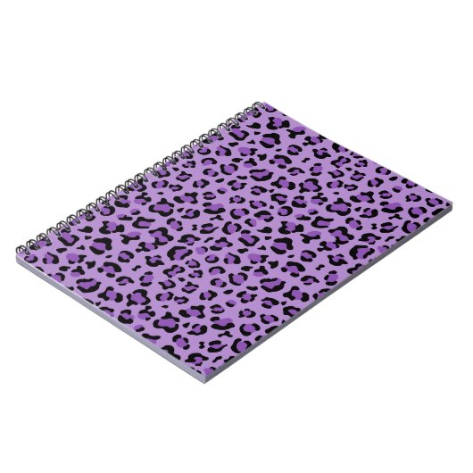 Leopardendrucke, Leoparden-Spots, Lila Leopard Notizblock (Linke Seite)