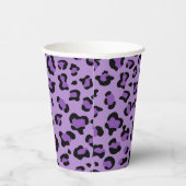 Leopardendrucke, Leoparden-Spots, Lila Leopard Pappbecher (Rechts)