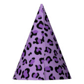 Leopardendrucke, Leoparden-Spots, Lila Leopard Partyhütchen (Rückseite)
