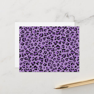 Leopardendrucke, Leoparden-Spots, Lila Leopard Postkarte