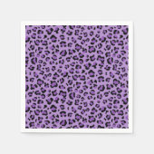 Leopardendrucke, Leoparden-Spots, Lila Leopard Serviette (Vorderseite)