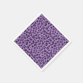 Leopardendrucke, Leoparden-Spots, Lila Leopard Serviette (Ecke)