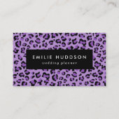 Leopardendrucke, Leoparden-Spots, Lila Leopard Visitenkarte (Vorderseite)