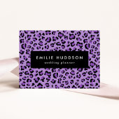 Leopardendrucke, Leoparden-Spots, Lila Leopard Visitenkarte