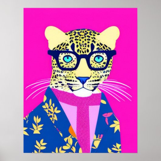 Leopardendrucke, Leopardengeschenk, Leopardenkunst Poster (Vorne)