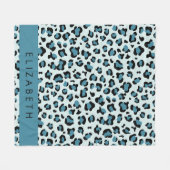 Leopardendrucke, Spots, Blauer Leopard, Ihr Name Fleecedecke (Vorderseite (Horizontal))