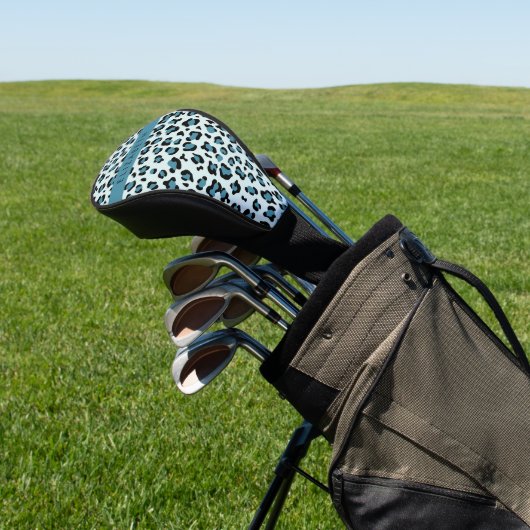 Leopardendrucke, Spots, Blauer Leopard, Ihr Name Golf Headcover (In SItu)