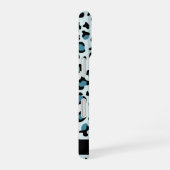 Leopardendrucke, Spots, Blauer Leopard, Ihr Name iPhone 16 Hülle (Rechte Seite)