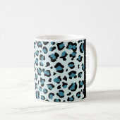 Leopardendrucke, Spots, Blauer Leopard, Ihr Name Kaffeetasse (VorderseiteRechts)