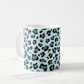 Leopardendrucke, Spots, Blauer Leopard, Ihr Name Kaffeetasse (Vorderseite Links)
