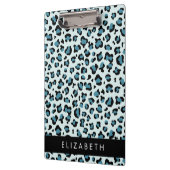 Leopardendrucke, Spots, Blauer Leopard, Ihr Name Klemmbrett (Links)