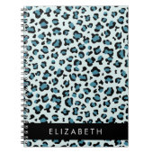 Leopardendrucke, Spots, Blauer Leopard, Ihr Name Notizblock (Vorderseite)