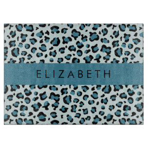Leopardendrucke, Spots, Blauer Leopard, Ihr Name Schneidebrett