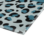 Leopardendrucke, Spots, Blauer Leopard, Ihr Name Schneidebrett (Ecke)