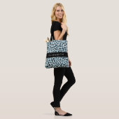 Leopardendrucke, Spots, Blauer Leopard, Ihr Name Tasche (Am Model)