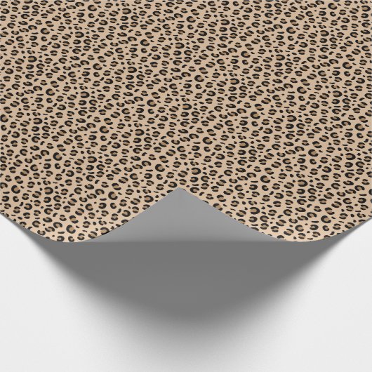 Leopardendrucke, Spots, brauner Leopard Geschenkpapier (Ecke)