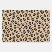 Leopardendrucke, Spots, brauner Leopard Geschenkpapier Set (Vorderseite 3)