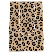 Leopardendrucke, Spots, brauner Leopard Mittlere Geschenktüte (Rückseite)