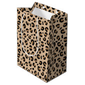 Leopardendrucke, Spots, brauner Leopard Mittlere Geschenktüte (Rückseite Schrägansicht)