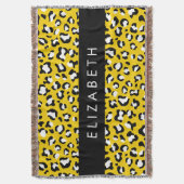 Leopardendrucke, Spots, Gelber Leopard, Ihr Name Decke (Vorderseite Vertikal)