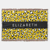 Leopardendrucke, Spots, Gelber Leopard, Ihr Name Decke (Vorderseite)