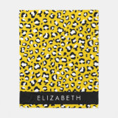Leopardendrucke, Spots, Gelber Leopard, Ihr Name Fleecedecke (Vorderseite)