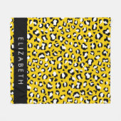 Leopardendrucke, Spots, Gelber Leopard, Ihr Name Fleecedecke (Vorderseite (Horizontal))