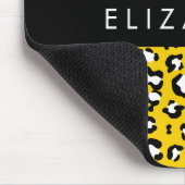 Leopardendrucke, Spots, Gelber Leopard, Ihr Name Mousepad (Ecke)