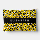 Leopardendrucke, Spots, Gelber Leopard, Ihr Name Zubehörtasche (Rückseite)