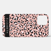 Leopardendrucke, Spots, rosa Leoparden, Ihr Name Case-Mate iPhone Hülle (Rückseite (Horizontal))
