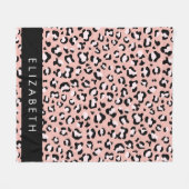 Leopardendrucke, Spots, rosa Leoparden, Ihr Name Fleecedecke (Vorderseite (Horizontal))