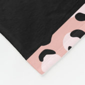 Leopardendrucke, Spots, rosa Leoparden, Ihr Name Fleecedecke (Ecke)