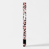 Leopardendrucke, Spots, rosa Leoparden, Ihr Name iPhone Hülle (Linke Seite)