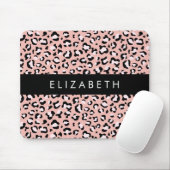 Leopardendrucke, Spots, rosa Leoparden, Ihr Name Mousepad (Mit Mouse)