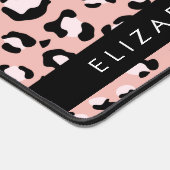 Leopardendrucke, Spots, rosa Leoparden, Ihr Name Schreibtischunterlage (Ecke)