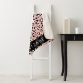 Leopardendrucke, Spots, rosa Leoparden, Ihr Name Sherpadecke (Beispiel)