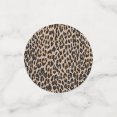 Leopardendruckerei, Spots, Brauner Leopard, Hochze Konfetti (Klein Vorderseite)