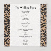 Leopardendruckerei, Spots, Brauner Leopard, Hochze Programm (Rückseite)