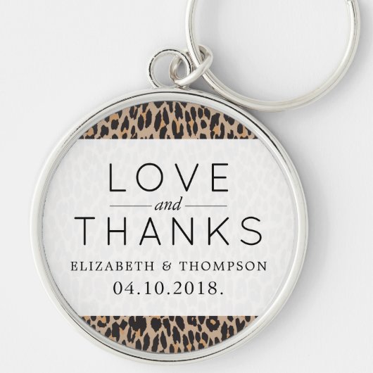 Leopardendruckerei, Spots, Brauner Leopard, Hochze Schlüsselanhänger (Vorne)