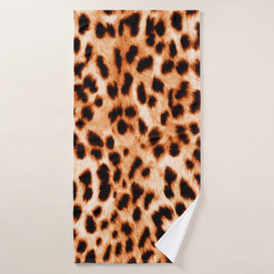 Leopardendrucktextur Badehandtuch