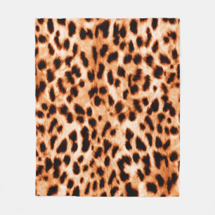 Leopardendrucktextur Fleecedecke