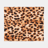 Leopardendrucktextur Fleecedecke (Vorderseite (Horizontal))